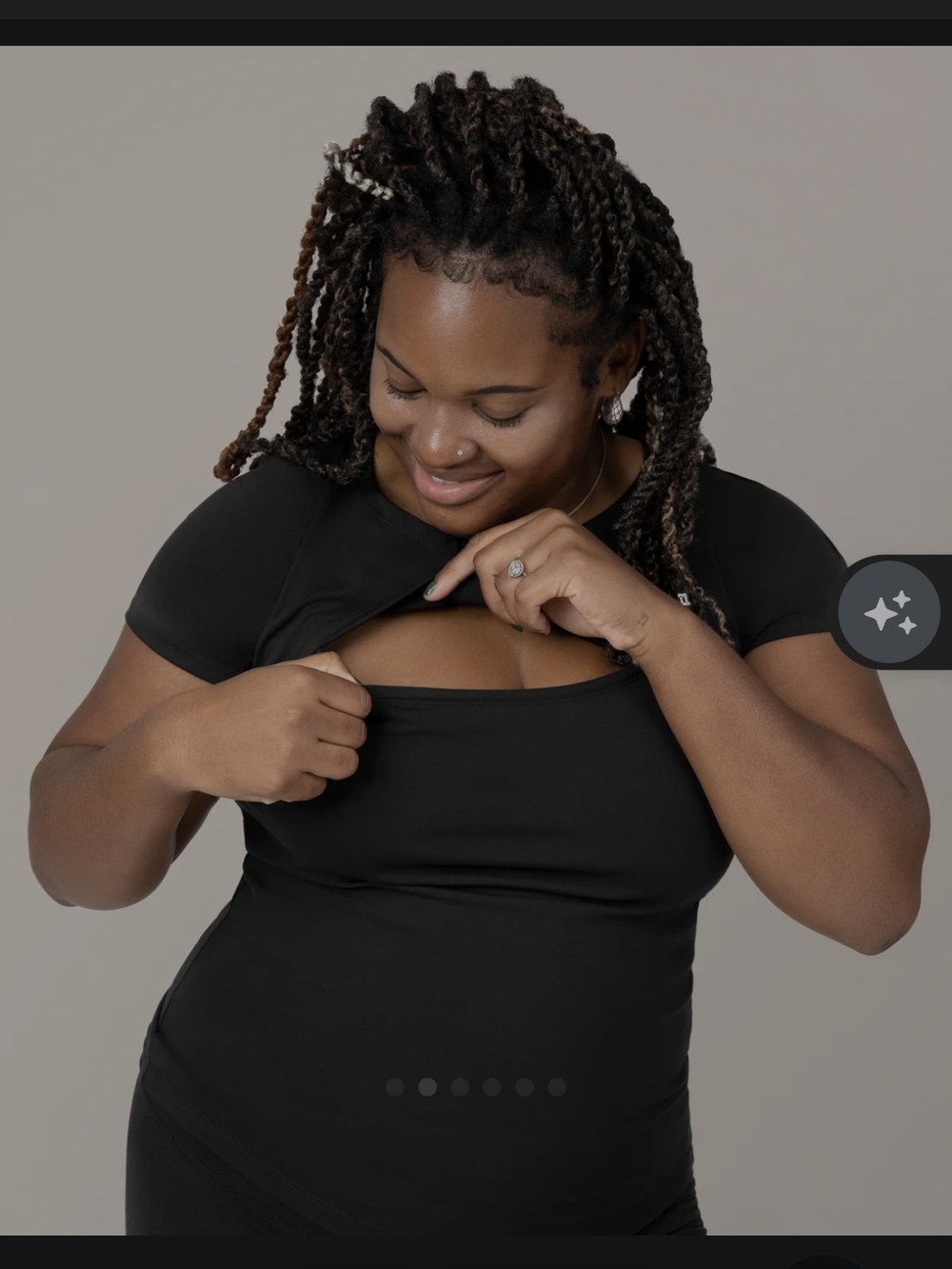 Kindred Bravely Cut Out Nursing Top